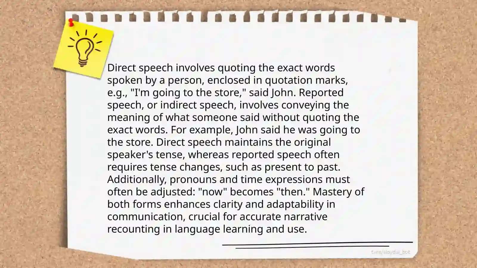 Reported speech 4