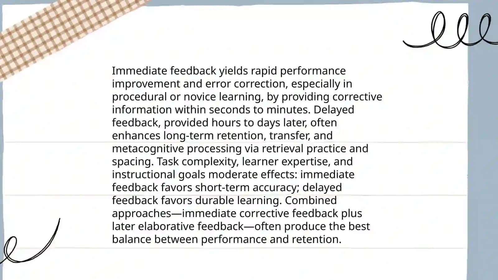 The role of feedback in assessment 4