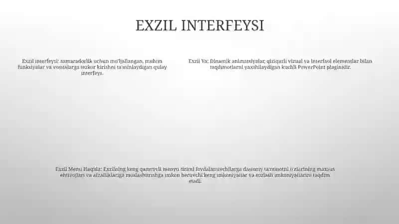 Exzil Va Powerpoint Menyu Haqida Malumot 4