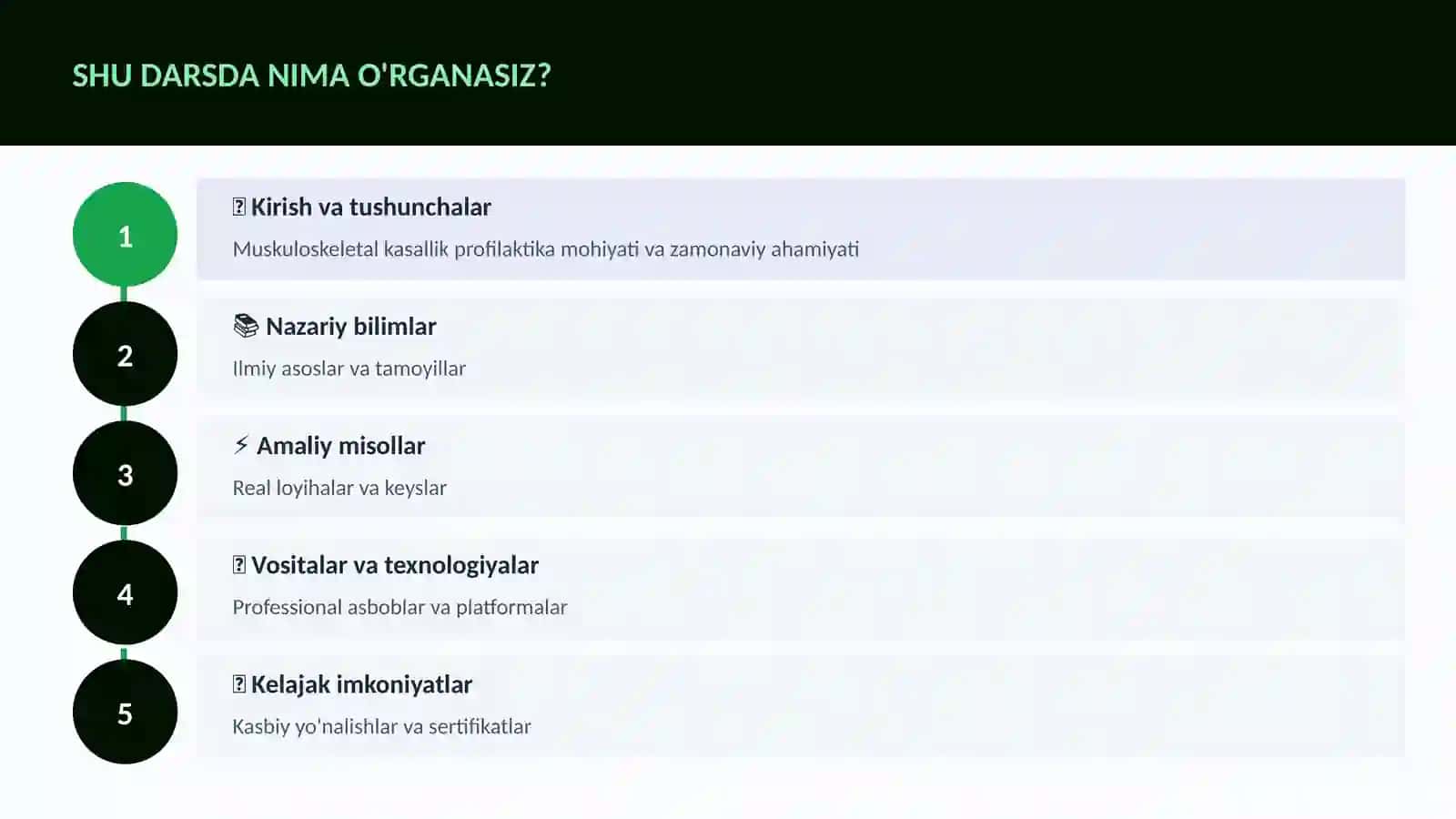 Muskuloskeletal kasallik profilaktika 4