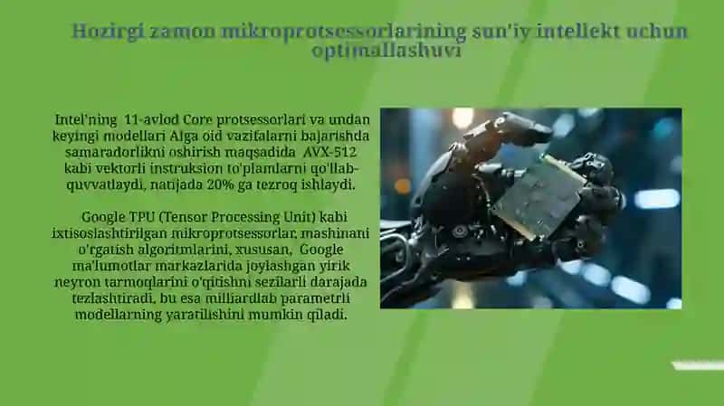 Sun'iy intellekt va mikropratsessorlar 4