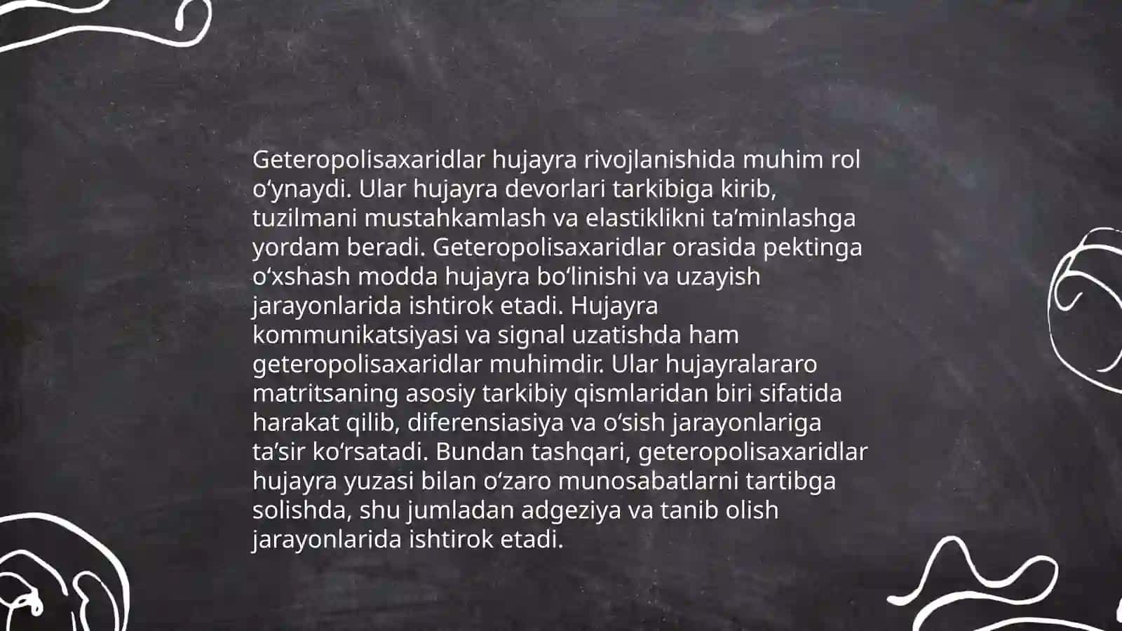 Geteropolisaxaridlarni ontogenez va kasalliklarda o'zgarishi 4