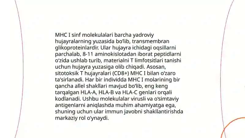 HLA-tizimi (MHC-tizimi). Komplement tizimi 4