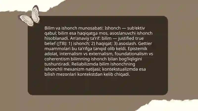 Bilish falsafasi 4