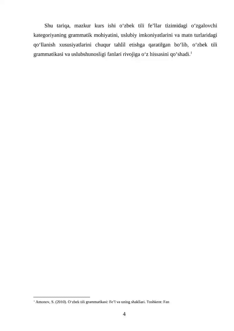 fe'l oʻzgalovchi kategoriyasi 4