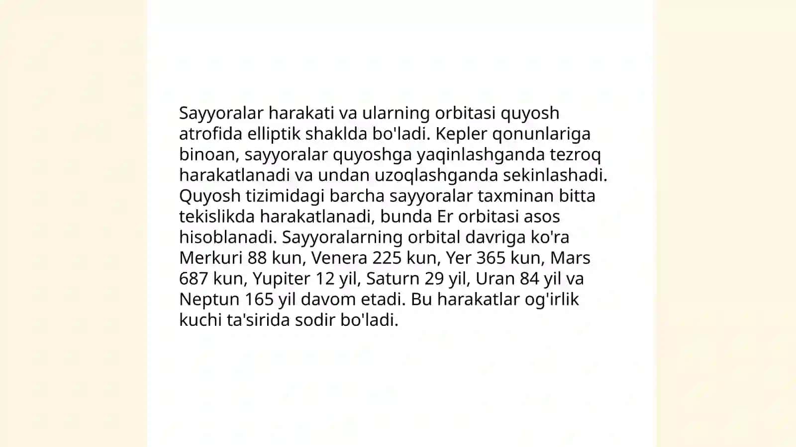 Sayyoralar va Quyosh tizimi 4