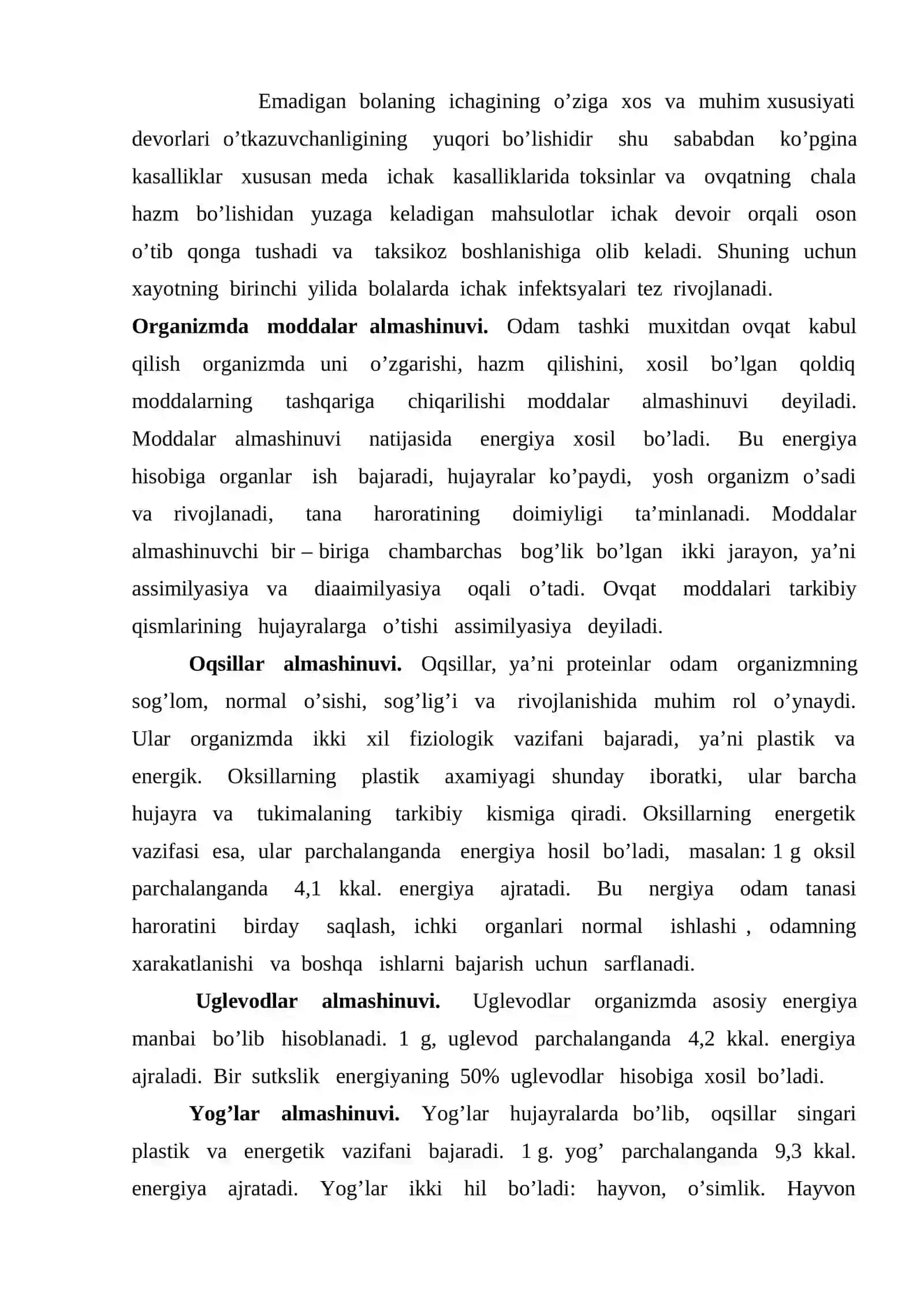 Ovqat hazm qilishning yosh xususiyatlari va gigiyenasi 4