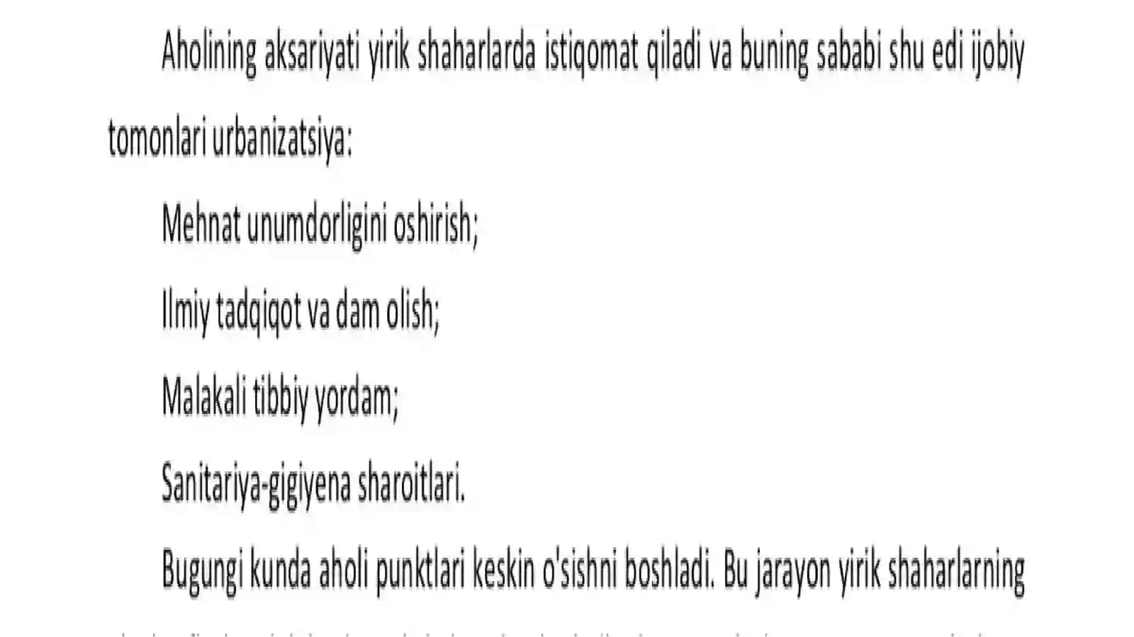 Urbanizatsiya va uning salbiy oqibatlari 4