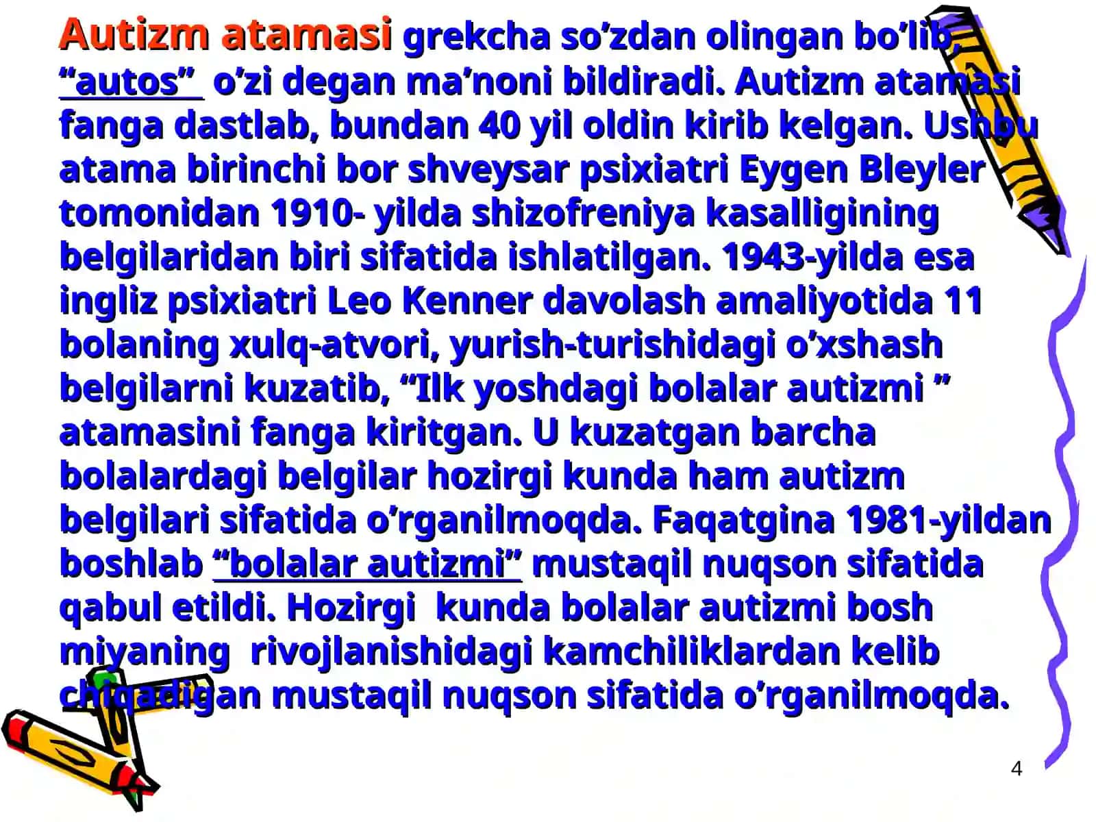 Autizm sindromli bolalar 4