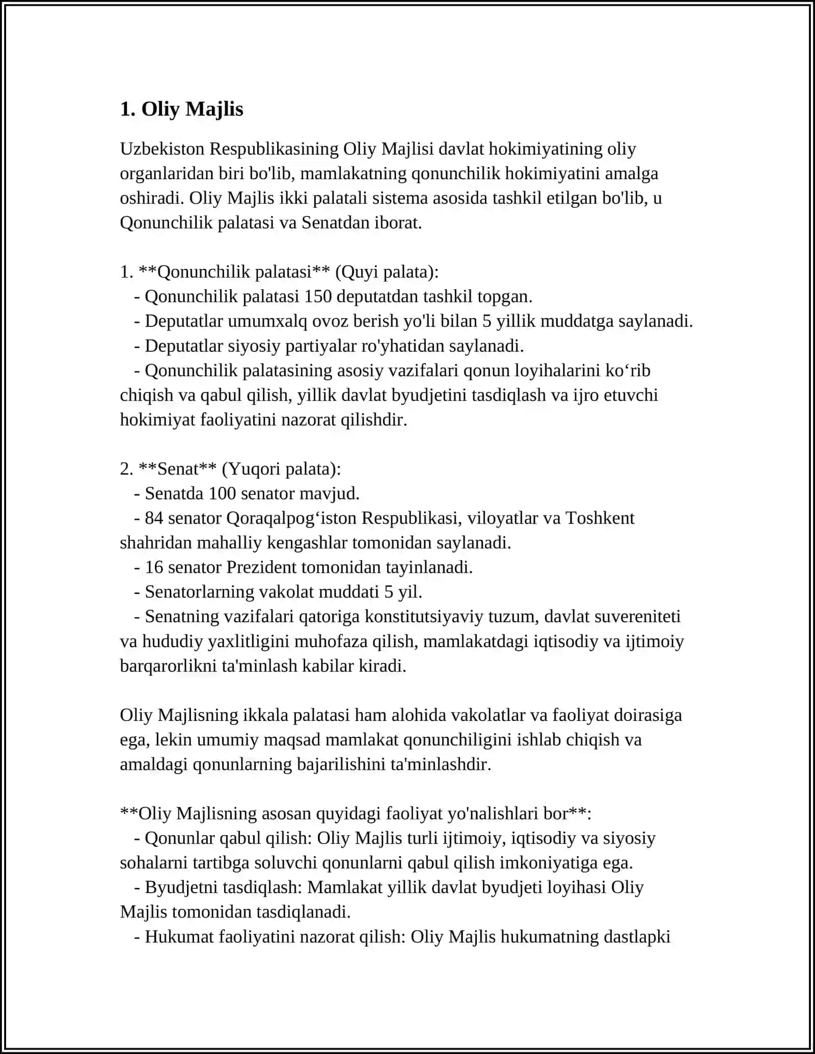 OʻZBEKISTON RESPUBLIKASI DAVLAT HOKIMIYAT ORGANLARI 4