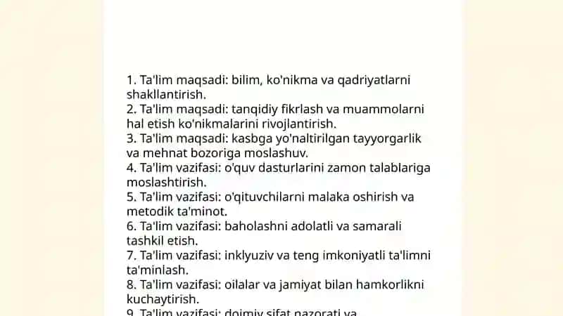 Ta'lim tizimi va uning tuzilishi 4