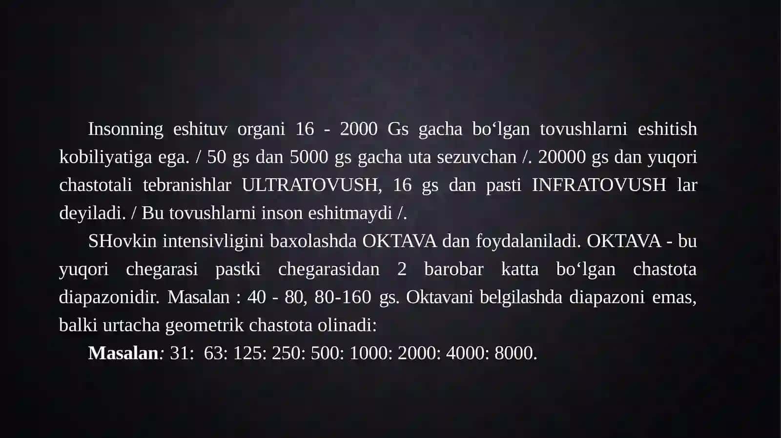 SHOVqinni teksirish va baholash 4