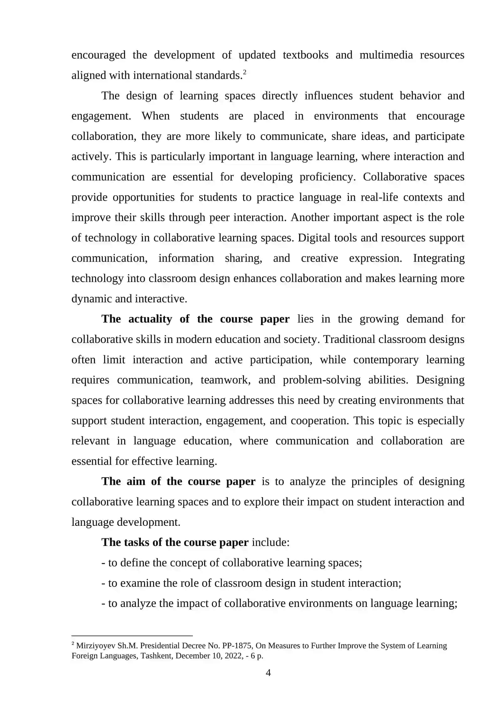 Course Paper on Designing spaces for Collaborative Learning 4