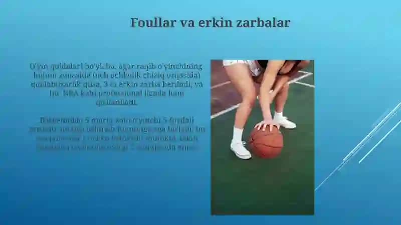 Sport oʻyinlari basketbol oʻyin qoidalari 4