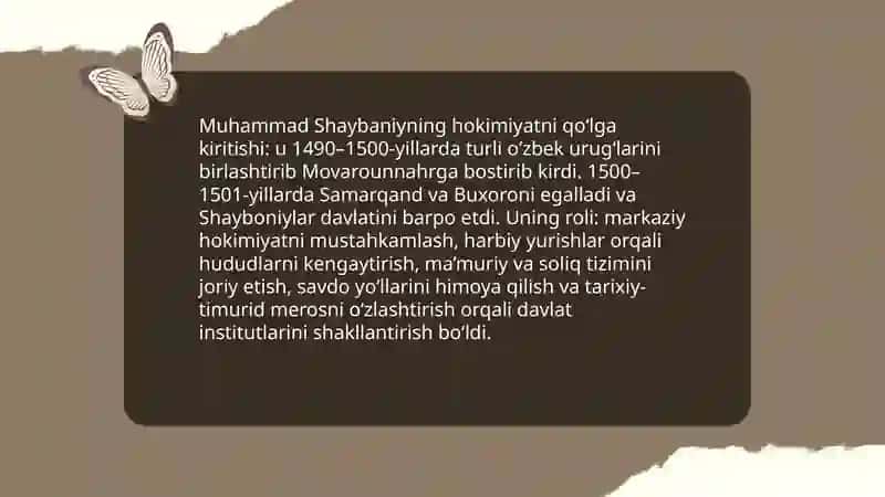 Shayboniylar davlatini tashkil etilishi 4