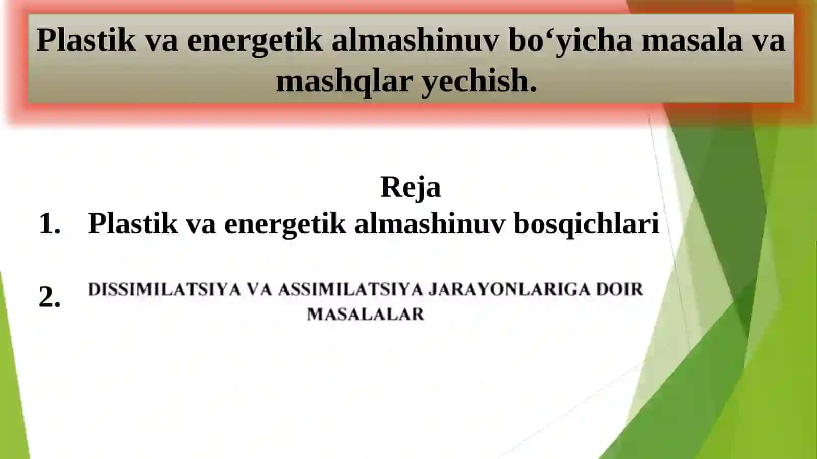 Plastik va energetika mashinu bo'yicha masala va mashqlar 4