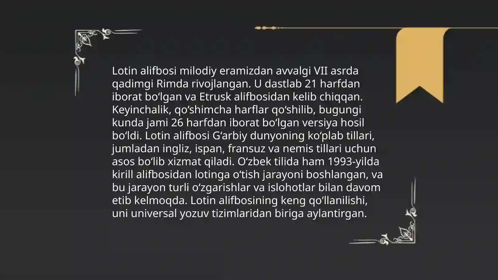 Lotin tilini kelib chiqish 4