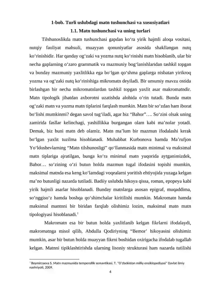 Turli uslubdagi matnlar bilan ishlash 4