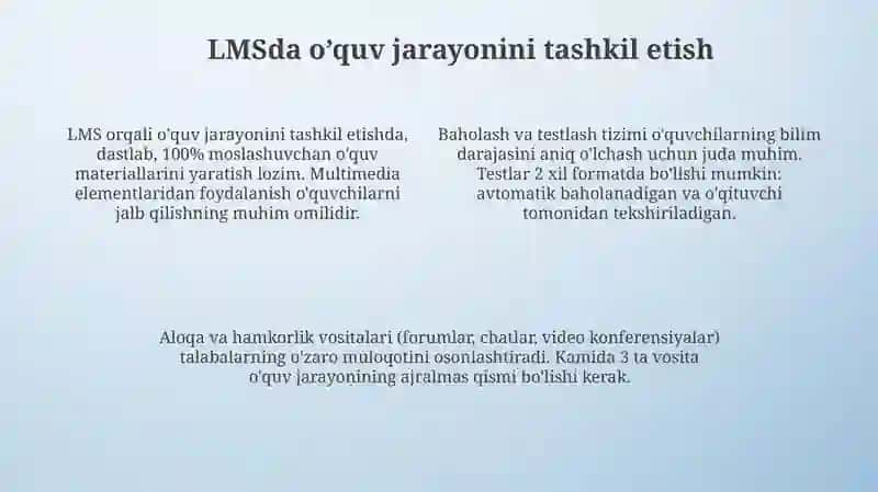 Masofaviy ta‘lim LMS olish 4