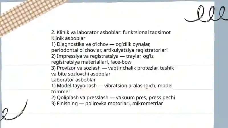 Ortopedik stomatologiya asboblari va ularning tasnifi 4