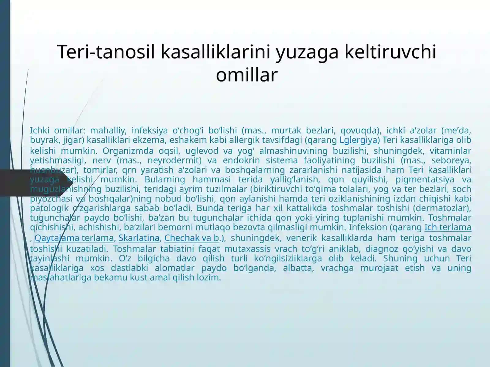 Teri kasalliklari haqida umumiy ma'lumot 4