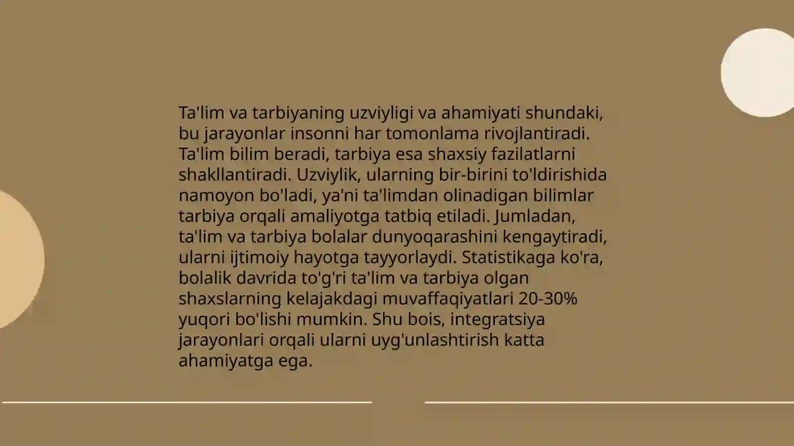 Tarbiya fanini o‘qitishda yangi pedagogik texnologiyalarni qo‘llash va unda ta‘lim va tarbiyaning uzviyligi 4