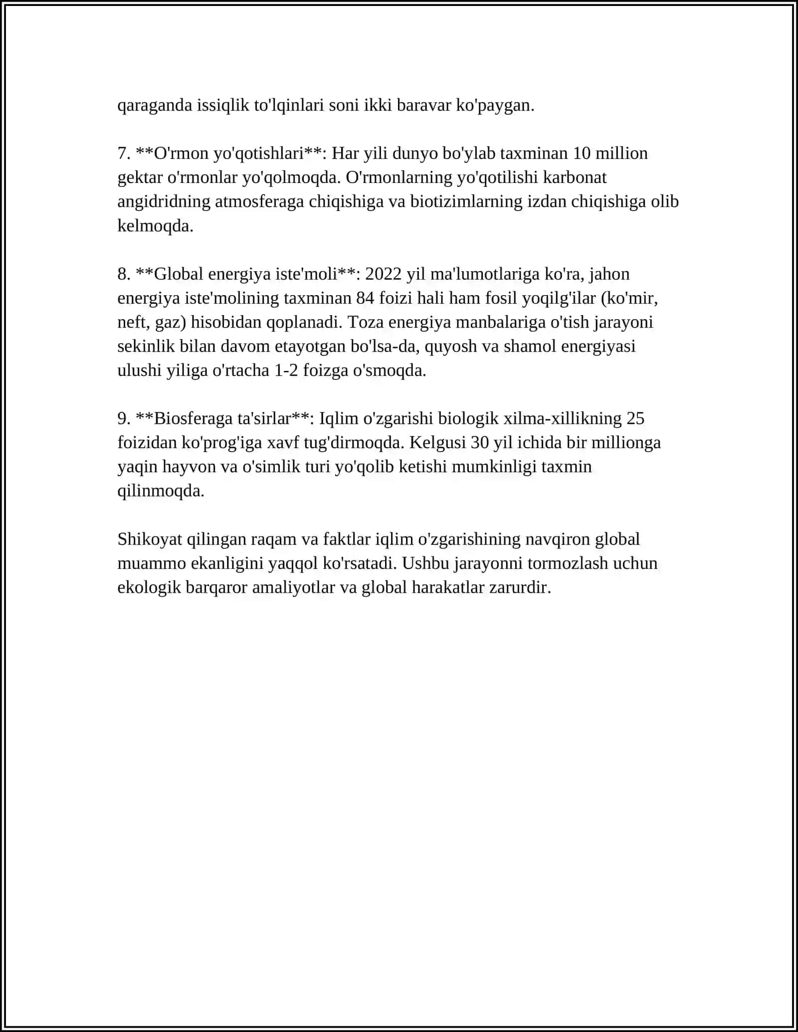 DAVRIMIZNING GLOBAL MUAMMOLARI 4