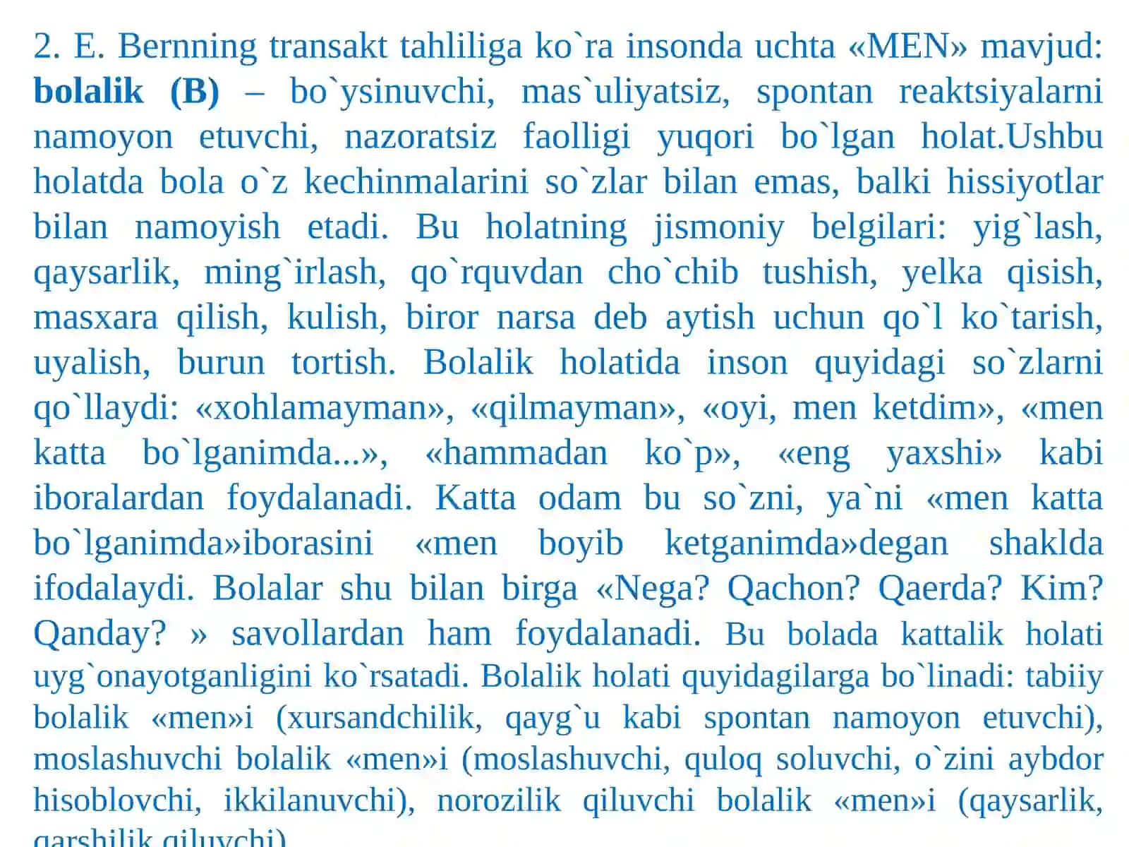 Transakt tahlilning roli 4