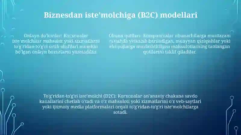 Elektron Biznes Modellari 4