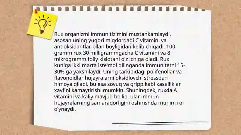 Ruxning organizmdagi ahamiyati 4