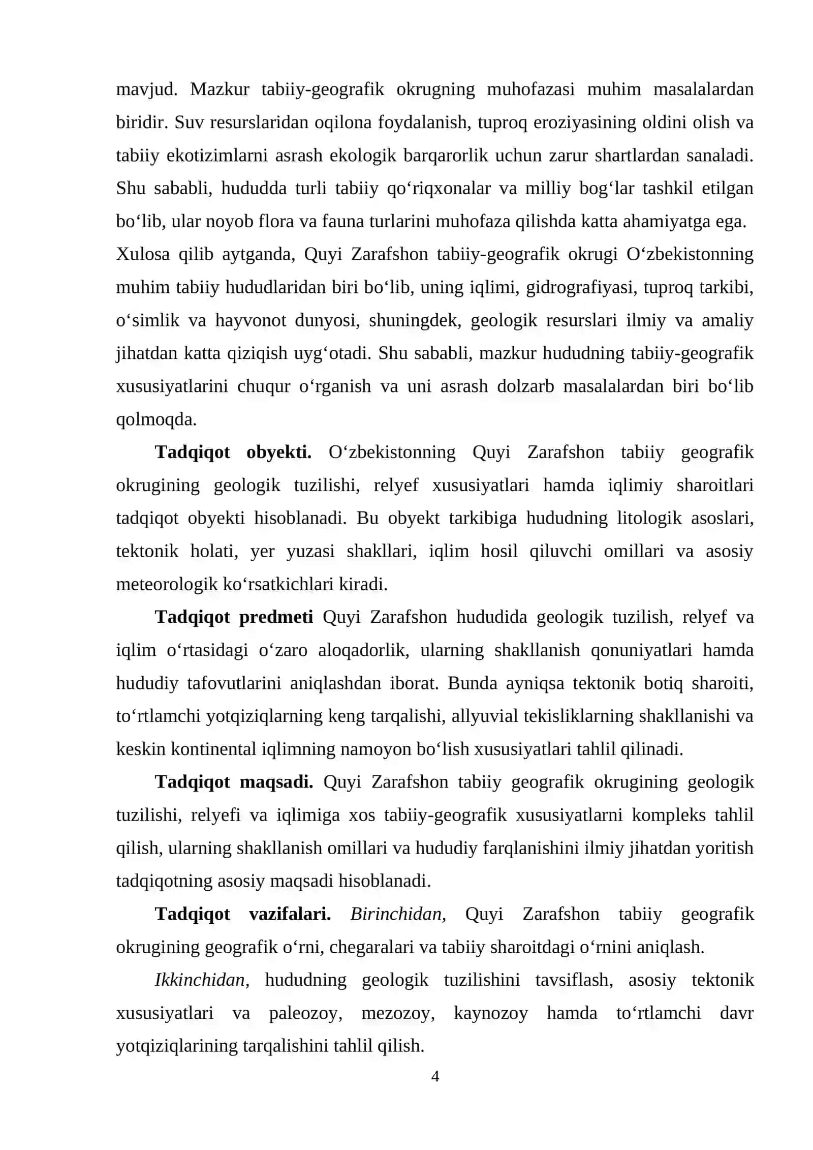 Quyi Zarafshon geologiyasi, relyefi va iqlimi 4