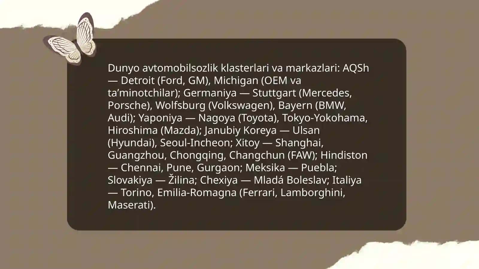 Avtomobilsozlik geografiyadan 4