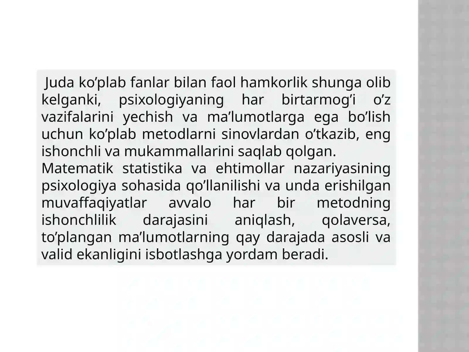 Kasbiy psixologiyaning asosiy metodlari 4