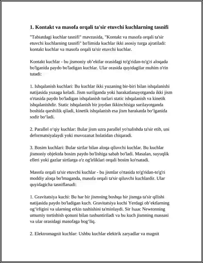 TABIATDAGI KUCHLAR TASNIFI 4