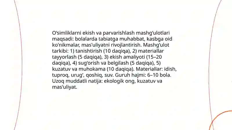 Maktabgacha yoshdagi bolalarga ekologik tarbiya 4