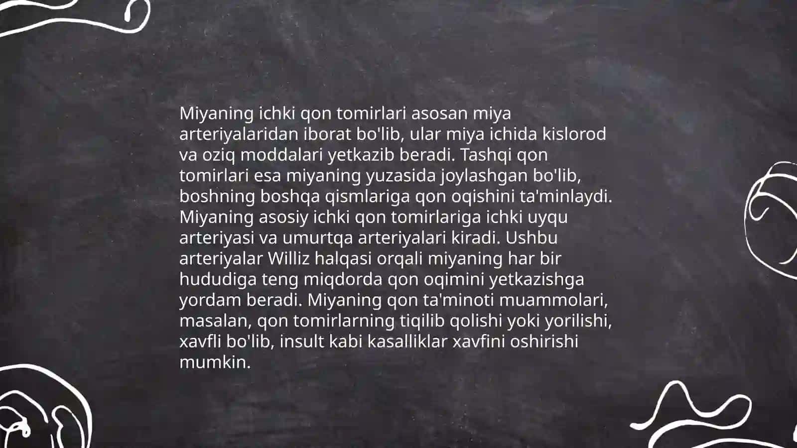 Miyyani qon bilan taminlanishi 4