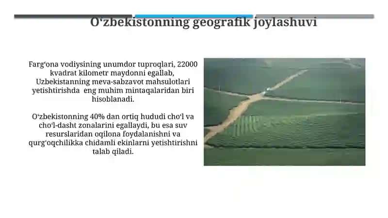 Oʻzbekiston qishloq xoʻjalik geografiyasi 4