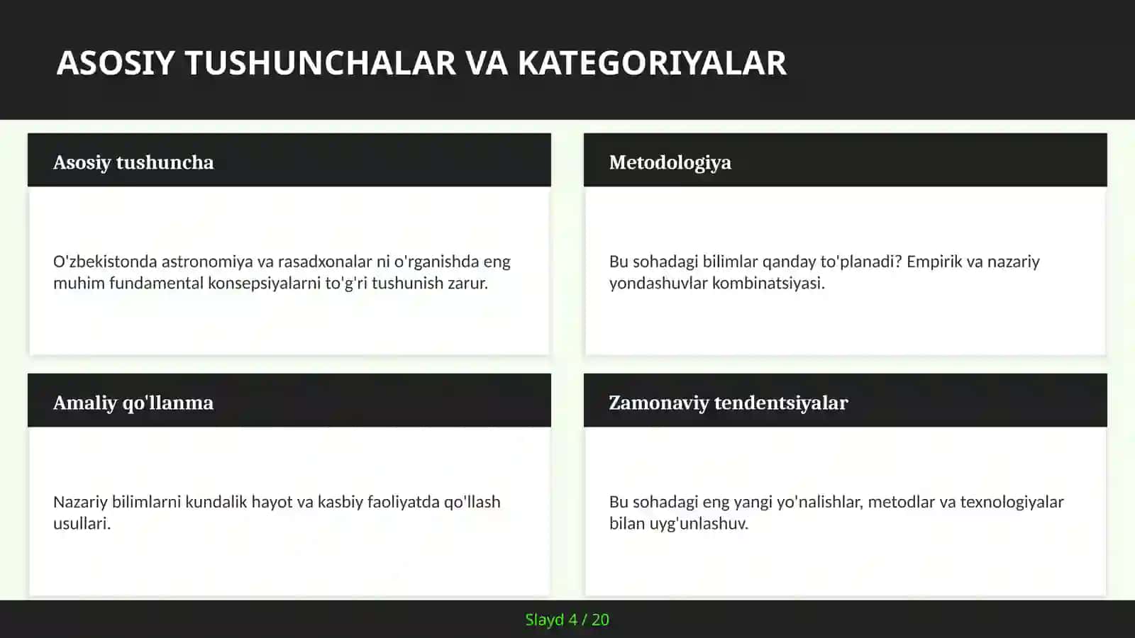 Ulugbek merosi va zamonaviy astronomiya — amaliy qo'llanma 4