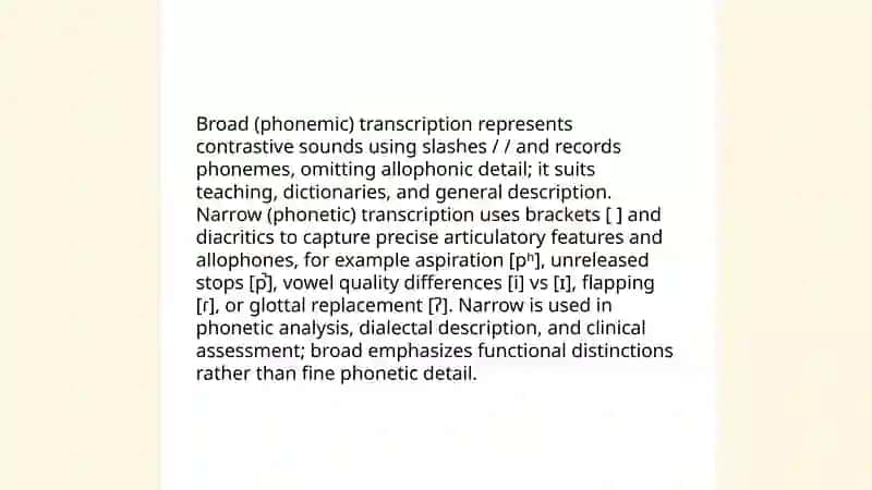 Phonetic transcription 4