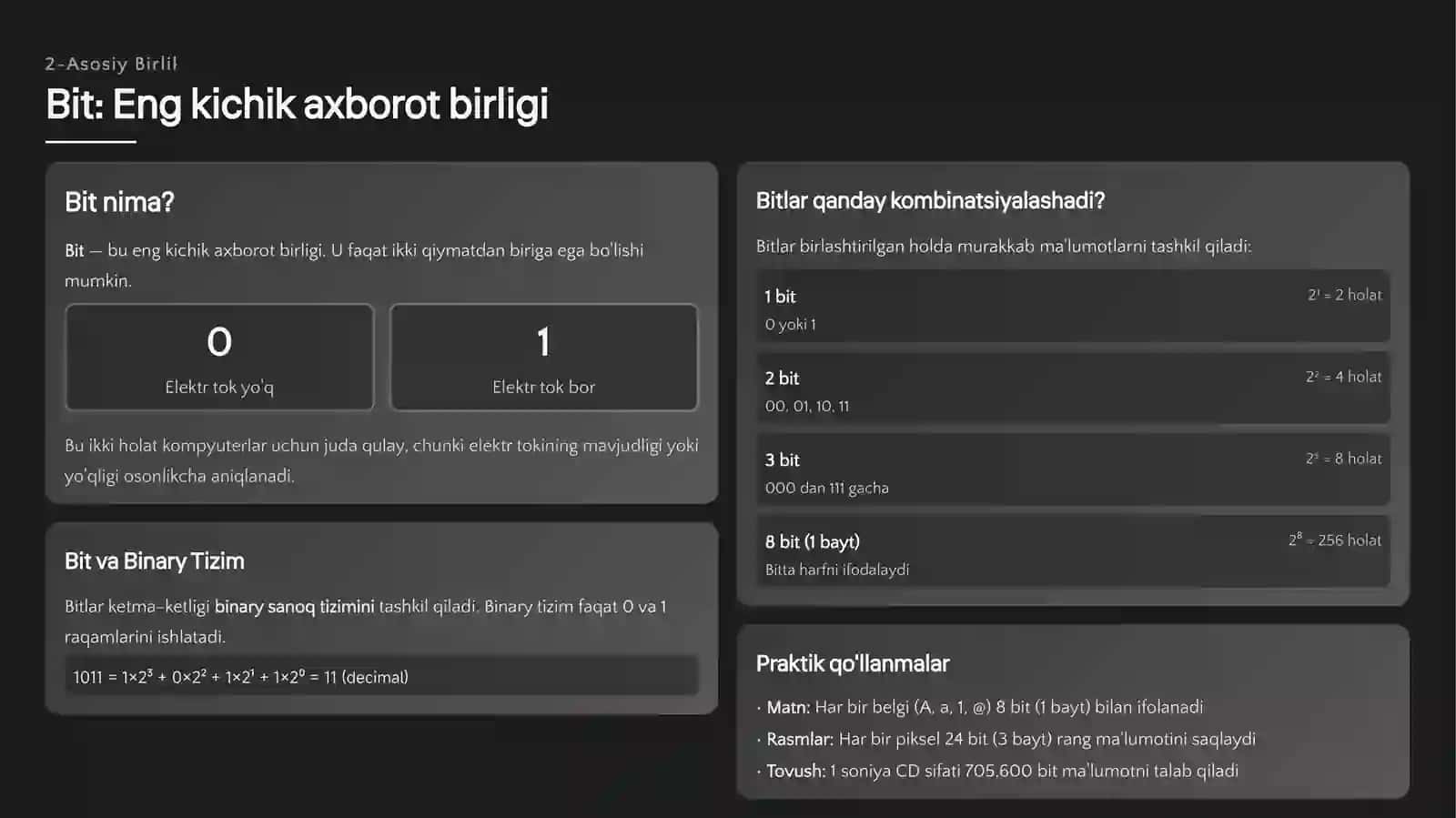 Axborot Texnologiyalari va Kodlash 4
