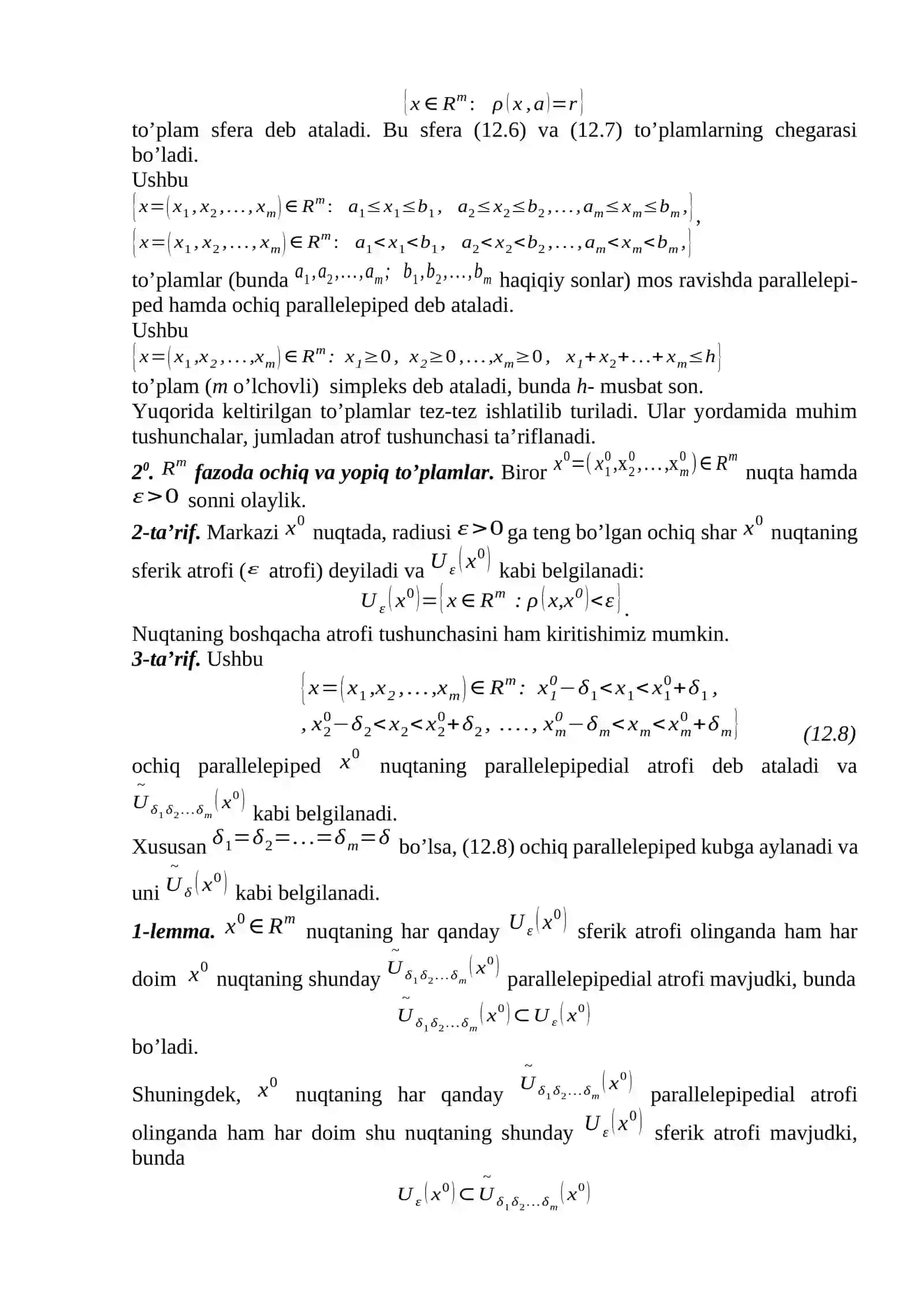 Matematik analiz asoslari 4