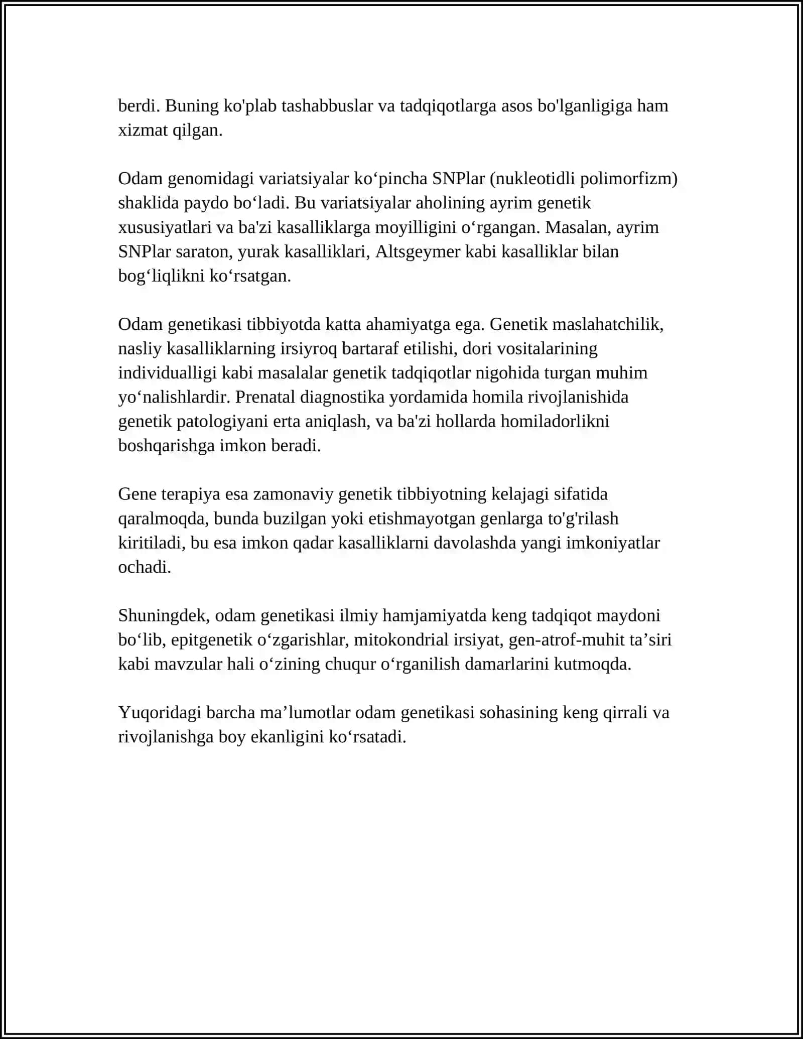 ODAM GENETIKASINING GENEALAGIK USULI 4