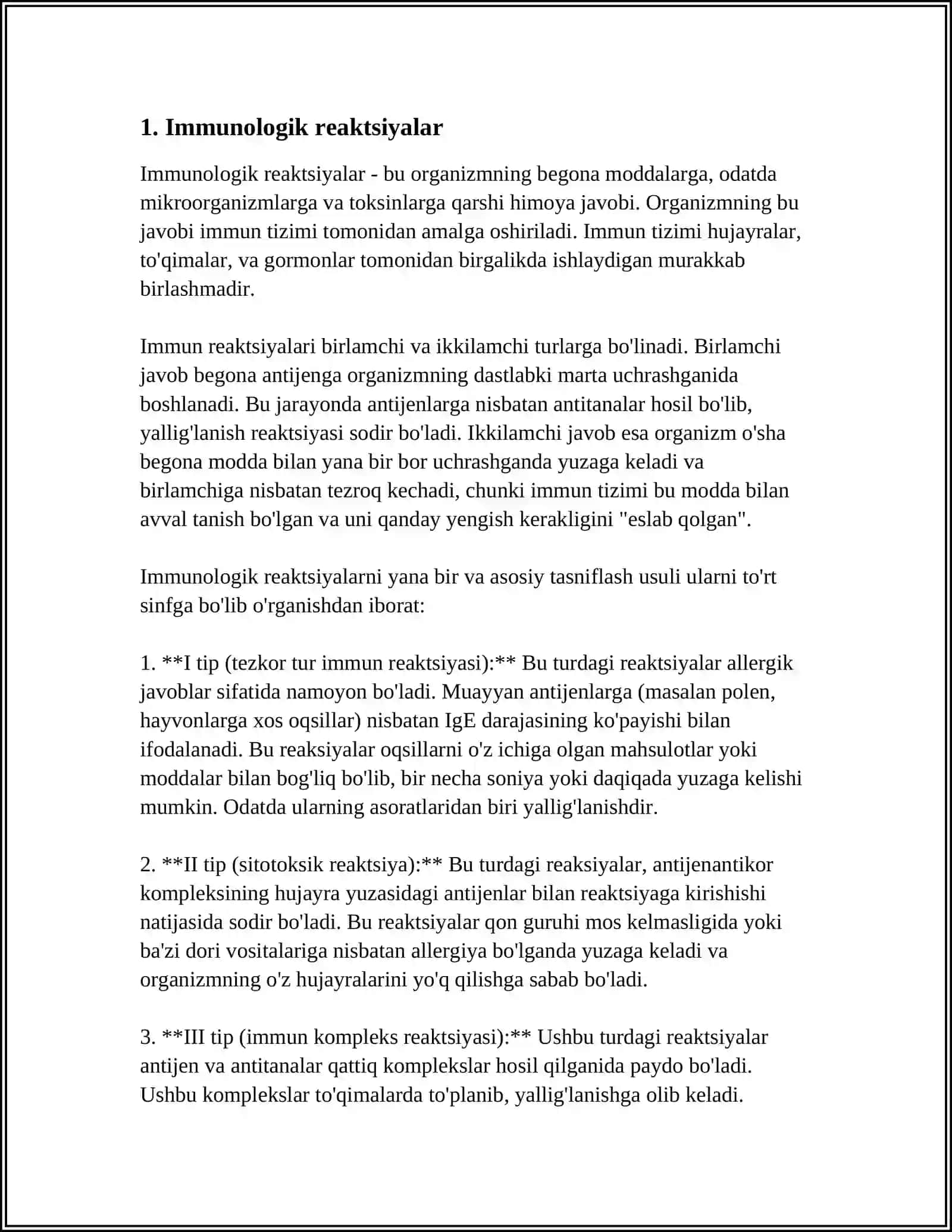 IMMUNOLOGIK REAKSIYALARNING MORFOLOGIK ASOSLARI 4