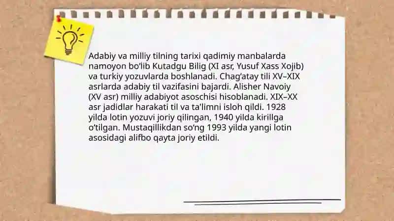 Adabiy va milliy til, Nurmamatova Zuxra 4