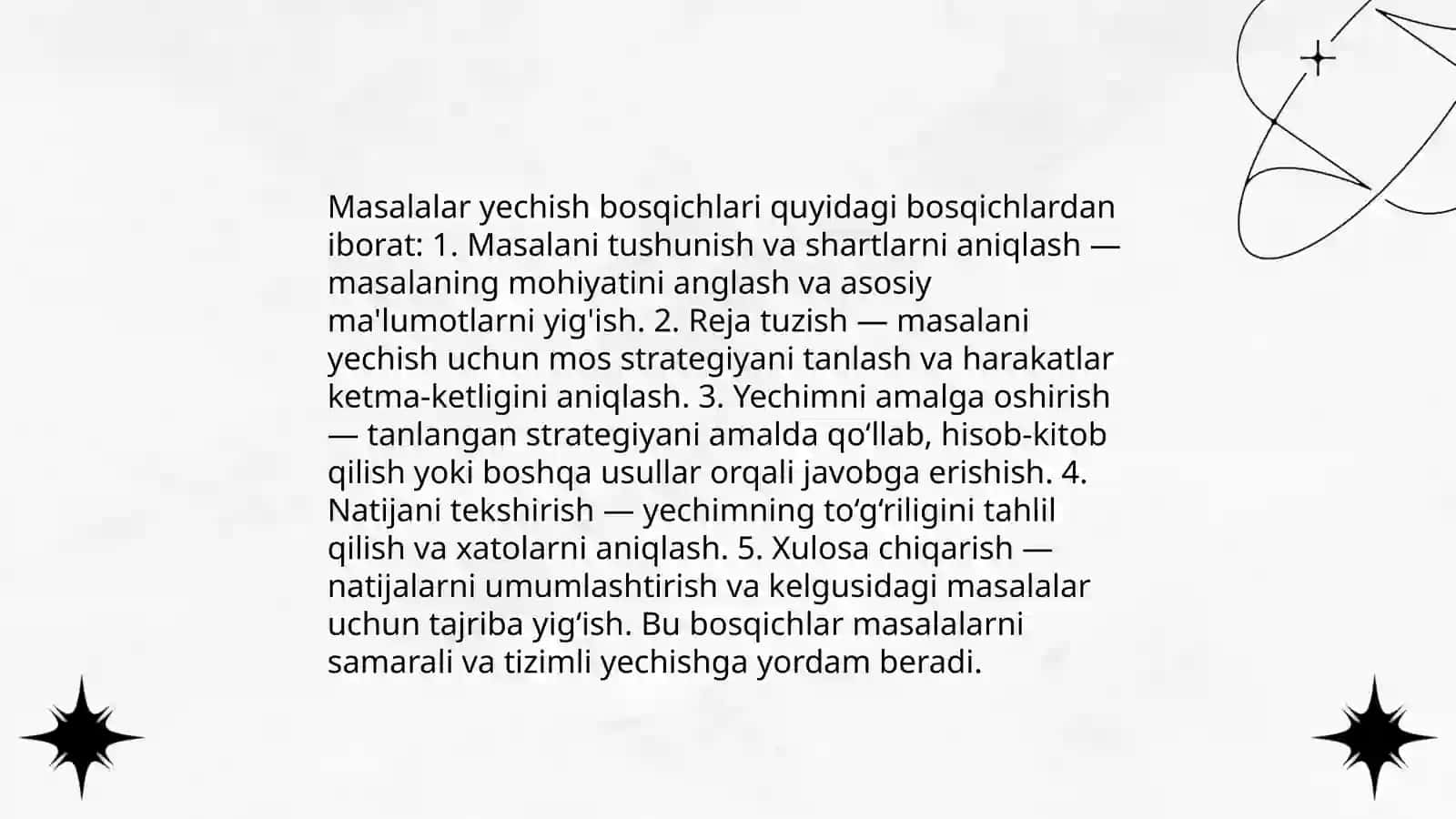 Arifmetik masalalar yechishga o'rgatish metodikasi 4