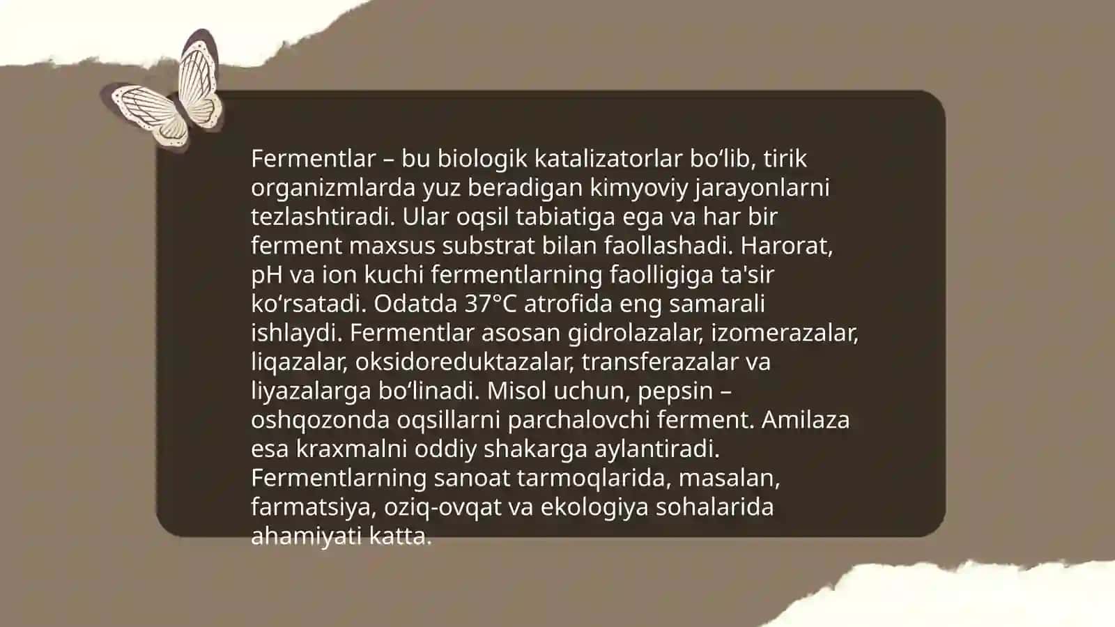 Kataliz nazaryalari. Fermentativ kataliz 4