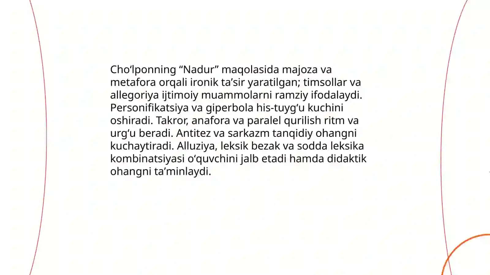 Choʼlponining adabiyot Nadur maqolasi 4