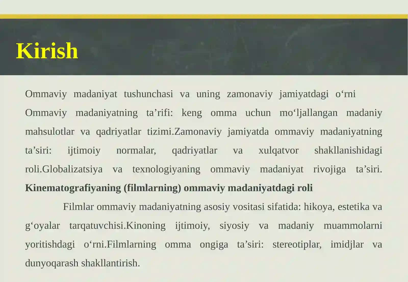 Filmlar va Ommaviy Madaniyati 4