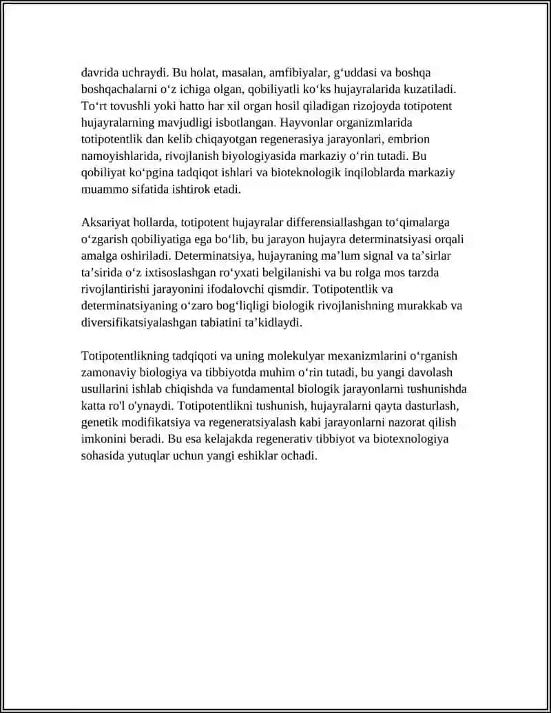 TOTIPOTENTLIK VA DETERMINATSIYA 4