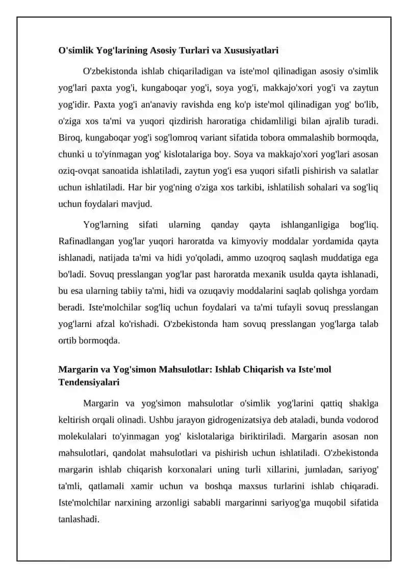 Yogʻ moy mahsulotlari assortimenti 4